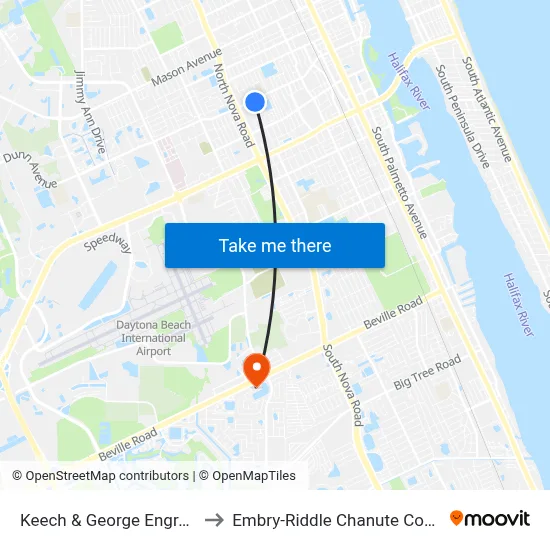 Keech & George Engram Ib to Embry-Riddle Chanute Complex map