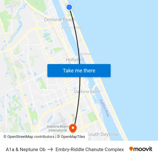 A1a & Neptune Ob to Embry-Riddle Chanute Complex map