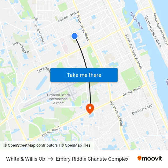 White & Willis Ob to Embry-Riddle Chanute Complex map