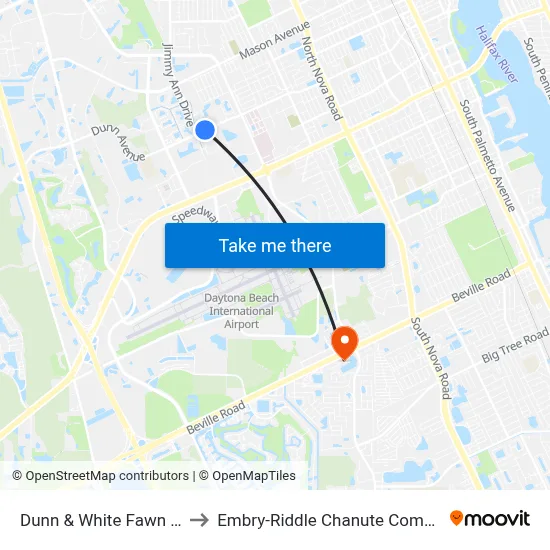 Dunn & White Fawn Ob to Embry-Riddle Chanute Complex map