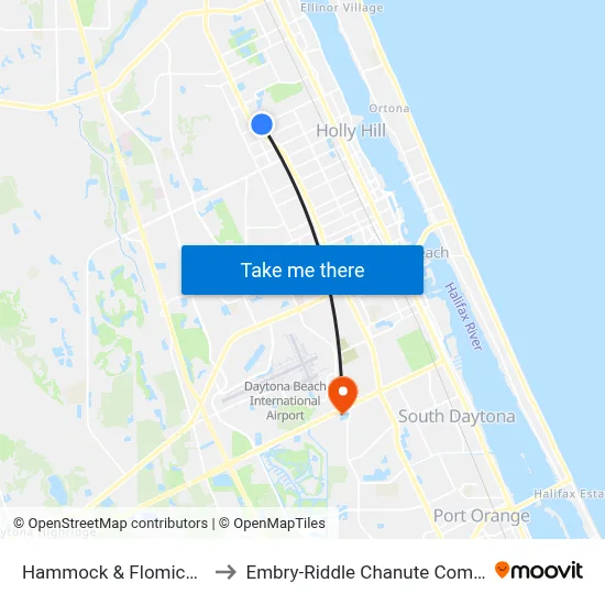 Hammock & Flomich Ob to Embry-Riddle Chanute Complex map