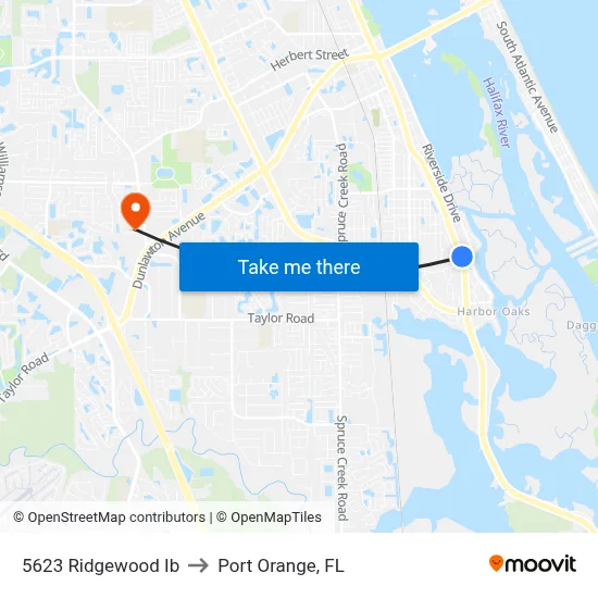 5623 Ridgewood Ib to Port Orange, FL map