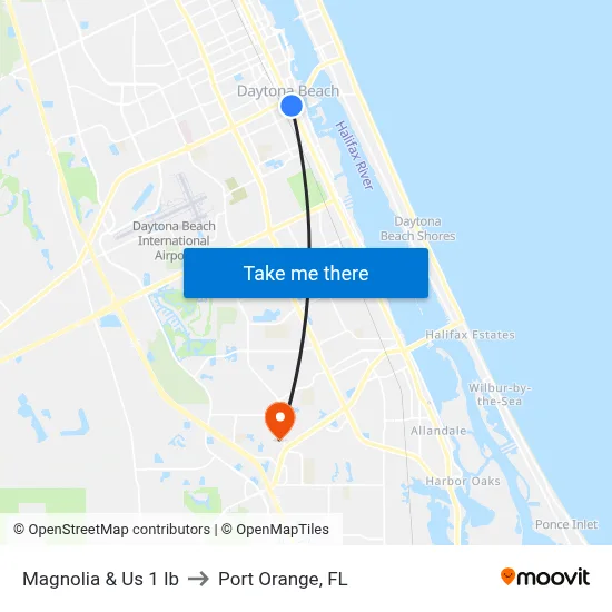 Magnolia & Us 1 Ib to Port Orange, FL map
