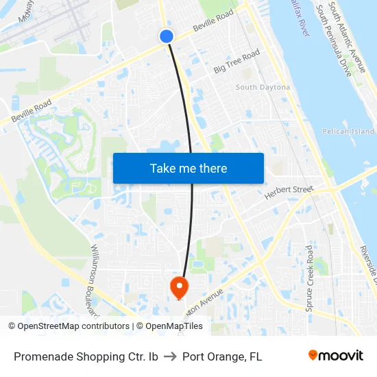 Promenade Shopping Ctr. Ib to Port Orange, FL map
