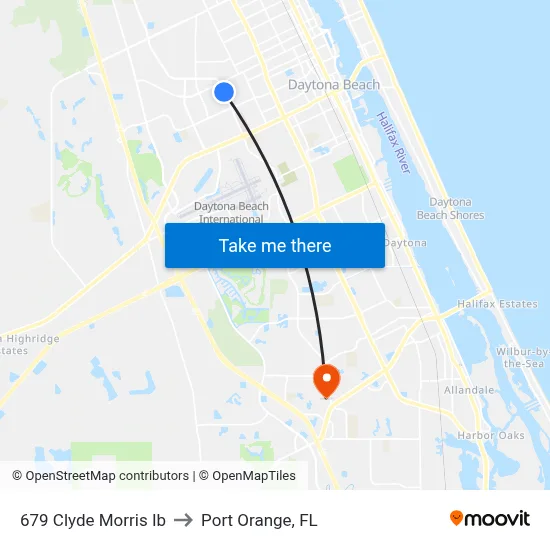 679 Clyde Morris Ib to Port Orange, FL map