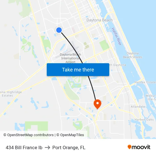 434 Bill France Ib to Port Orange, FL map