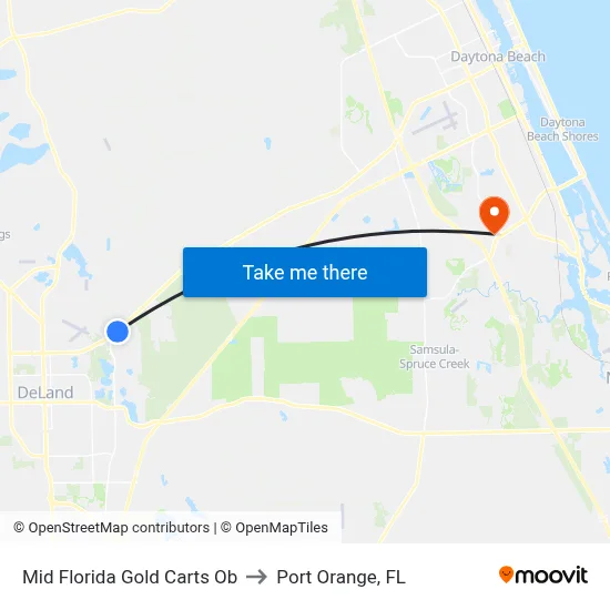 Mid Florida Gold Carts  Ob to Port Orange, FL map