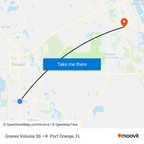 Graves  Volusia Sb to Port Orange, FL map