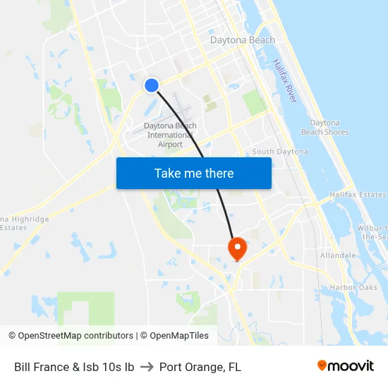 Bill France & Isb 10s Ib to Port Orange, FL map