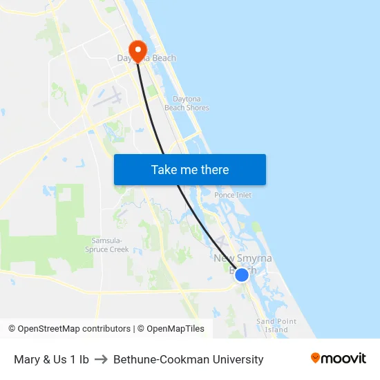 Mary & Us 1 Ib to Bethune-Cookman University map
