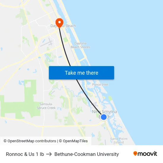 Ronnoc & Us 1 Ib to Bethune-Cookman University map