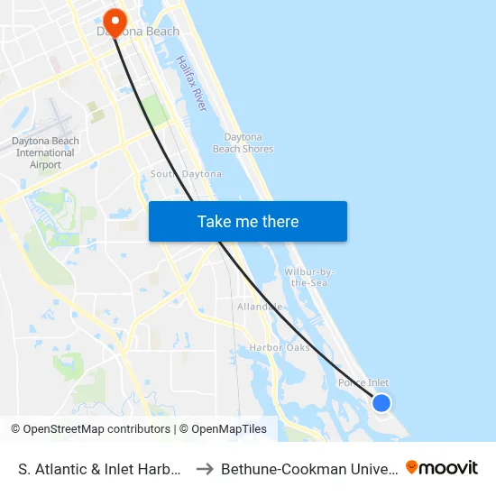 S. Atlantic & Inlet Harbor Ob to Bethune-Cookman University map
