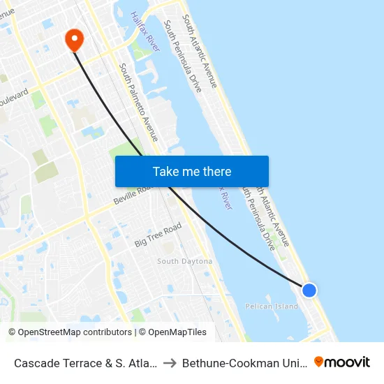 Cascade Terrace & S. Atlantic Ob to Bethune-Cookman University map