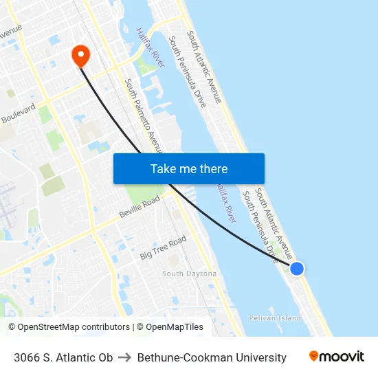 3066 S. Atlantic Ob to Bethune-Cookman University map
