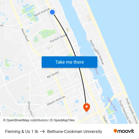 Fleming & Us 1 Ib to Bethune-Cookman University map