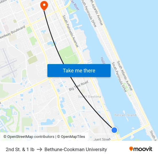 2nd St. & 1 Ib to Bethune-Cookman University map