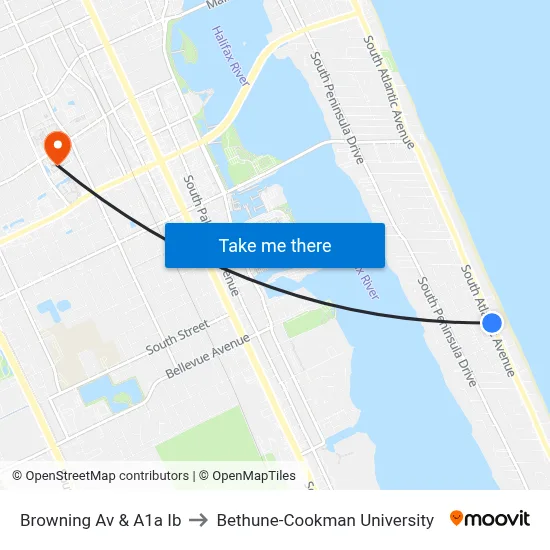 Browning Av & A1a Ib to Bethune-Cookman University map