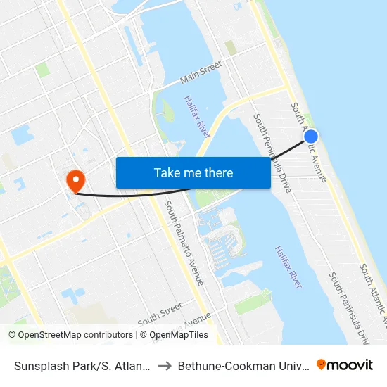 Sunsplash Park/S. Atlantic  Nb to Bethune-Cookman University map