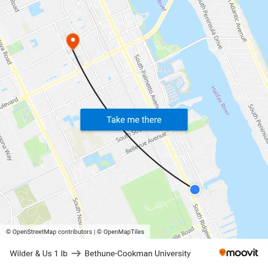 Wilder & Us 1 Ib to Bethune-Cookman University map