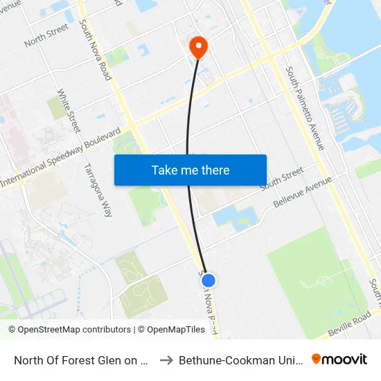 North Of Forest Glen on Nova Ib to Bethune-Cookman University map