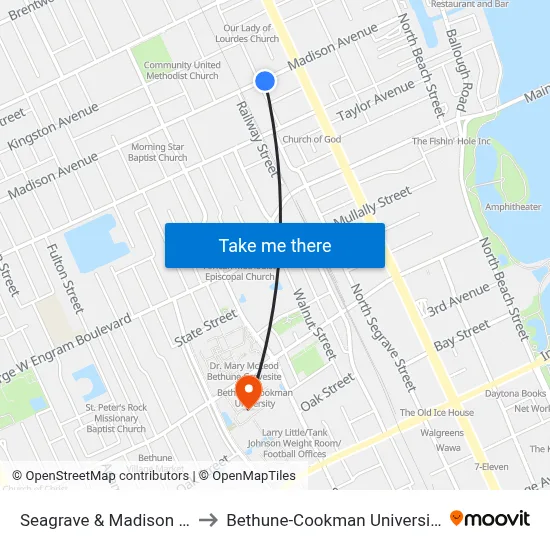 Seagrave & Madison Ib to Bethune-Cookman University map