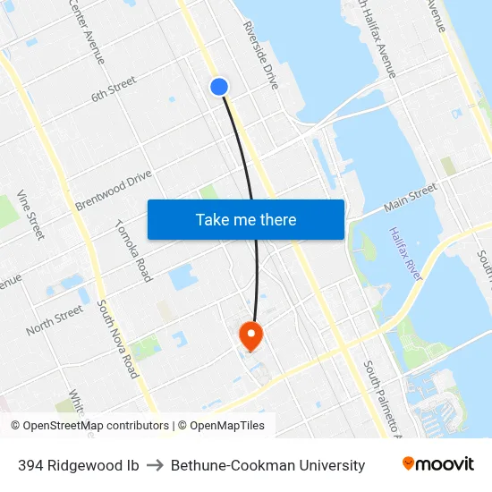 394 Ridgewood Ib to Bethune-Cookman University map