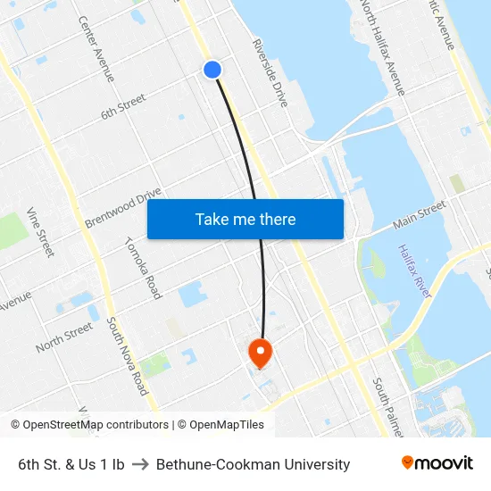 6th St. & Us 1 Ib to Bethune-Cookman University map