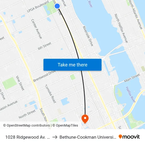 1028 Ridgewood Av. Ib to Bethune-Cookman University map