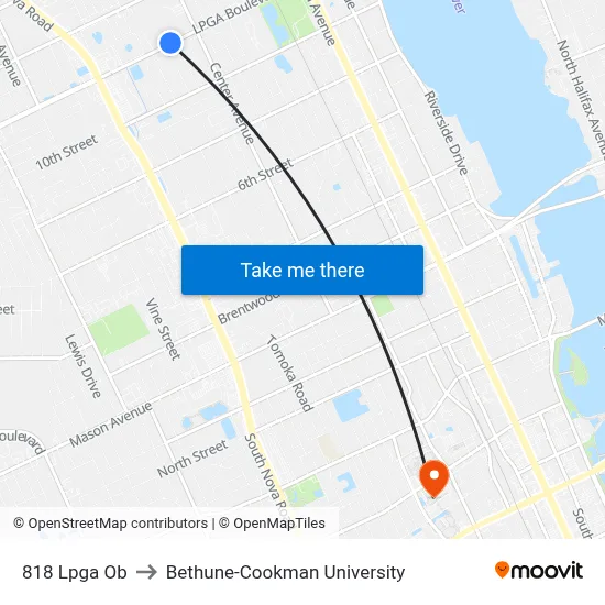 818 Lpga Ob to Bethune-Cookman University map