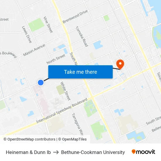Heineman & Dunn Ib to Bethune-Cookman University map