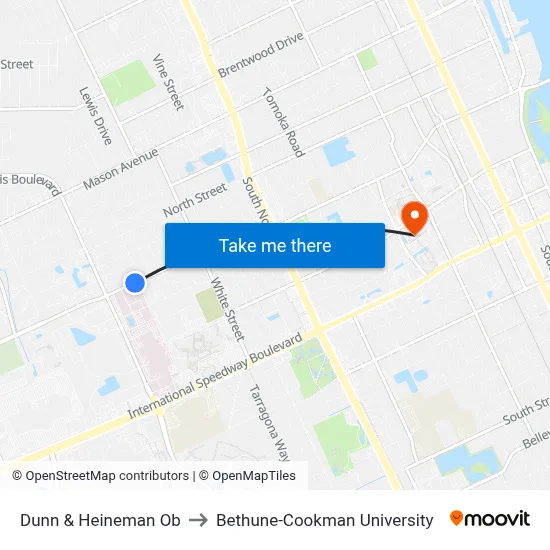 Dunn & Heineman Ob to Bethune-Cookman University map