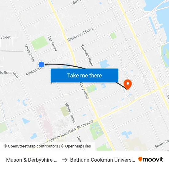 Mason & Derbyshire Ob to Bethune-Cookman University map