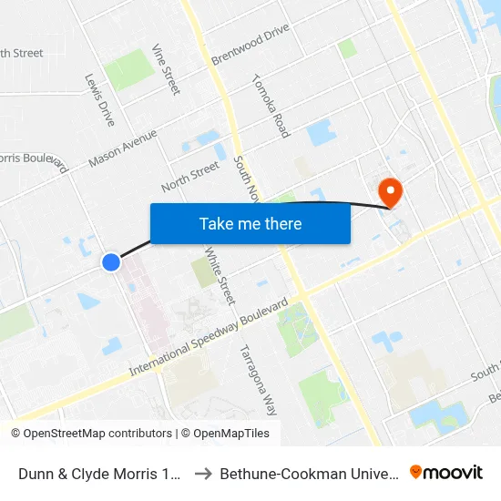Dunn & Clyde Morris 10 Ob to Bethune-Cookman University map