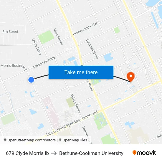 679 Clyde Morris Ib to Bethune-Cookman University map