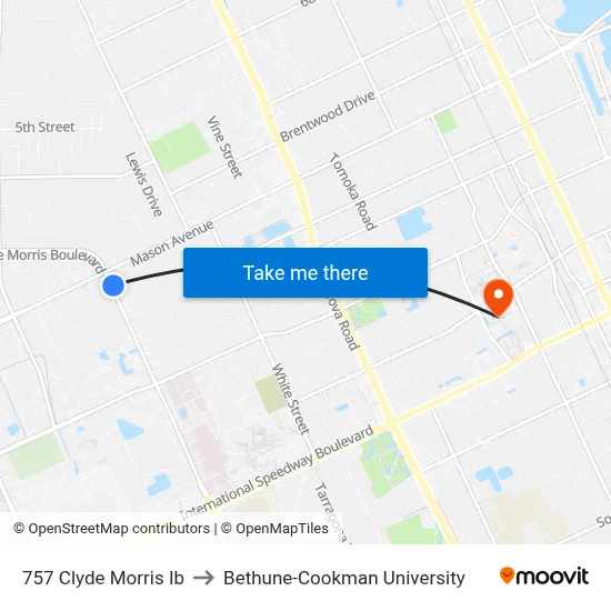 757 Clyde Morris Ib to Bethune-Cookman University map