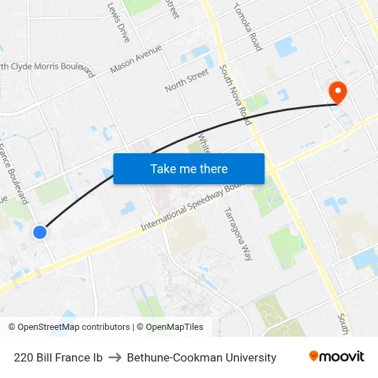 220 Bill France Ib to Bethune-Cookman University map