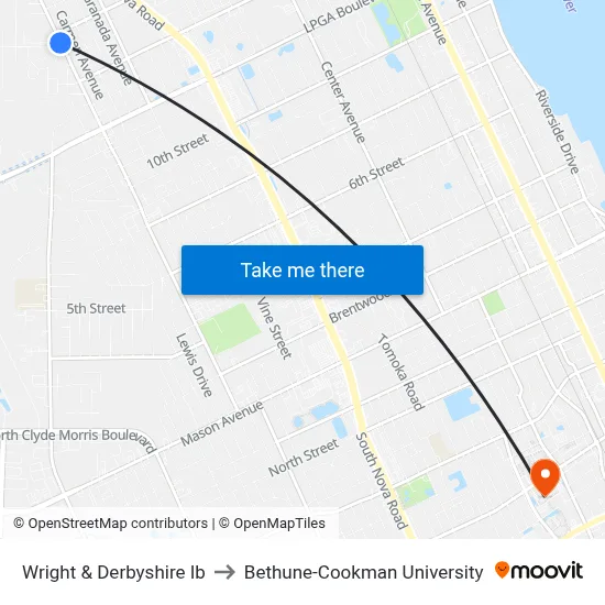 Wright & Derbyshire Ib to Bethune-Cookman University map