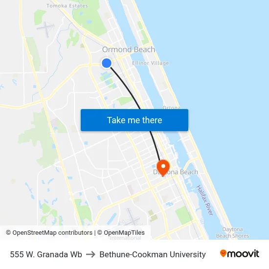 555 W. Granada  Wb to Bethune-Cookman University map