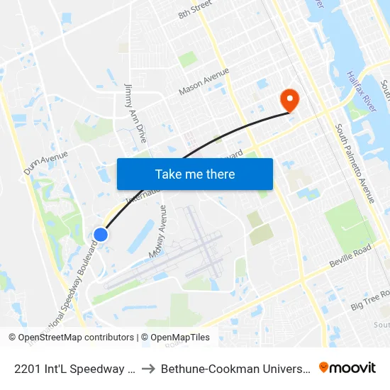 2201 Int'L Speedway Ib to Bethune-Cookman University map