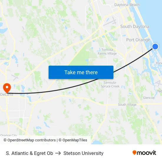 S. Atlantic & Egret Ob to Stetson University map