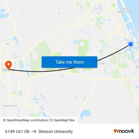 6149 Us1 Ob to Stetson University map