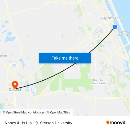 Nancy & Us1 Ib to Stetson University map