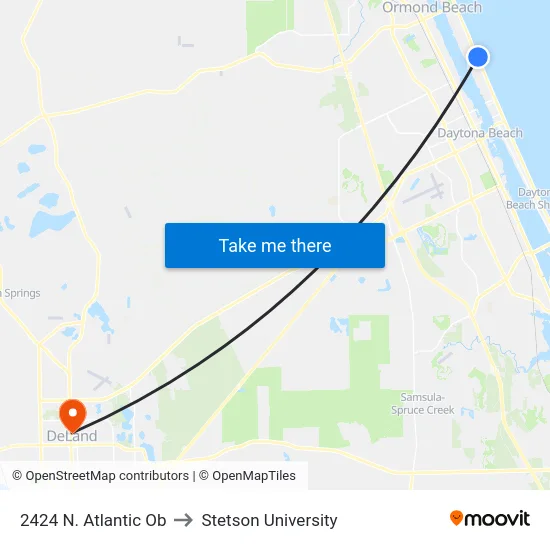 2424 N. Atlantic Ob to Stetson University map