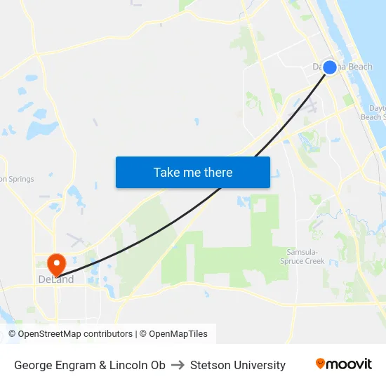 George Engram & Lincoln Ob to Stetson University map