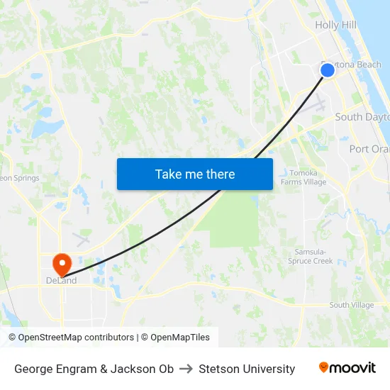 George Engram & Jackson Ob to Stetson University map