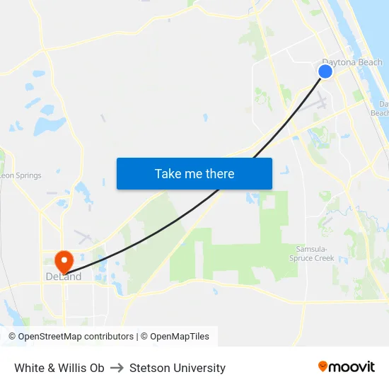 White & Willis Ob to Stetson University map
