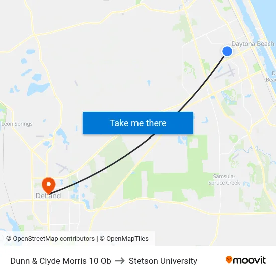 Dunn & Clyde Morris 10 Ob to Stetson University map