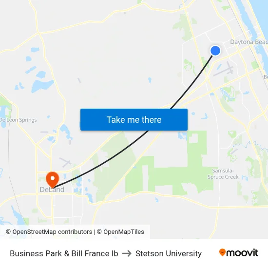 Business Park & Bill France Ib to Stetson University map