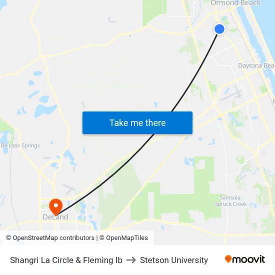 Shangri La Circle & Fleming Ib to Stetson University map