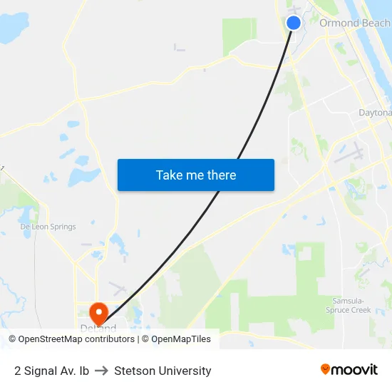 2 Signal Av. Ib to Stetson University map